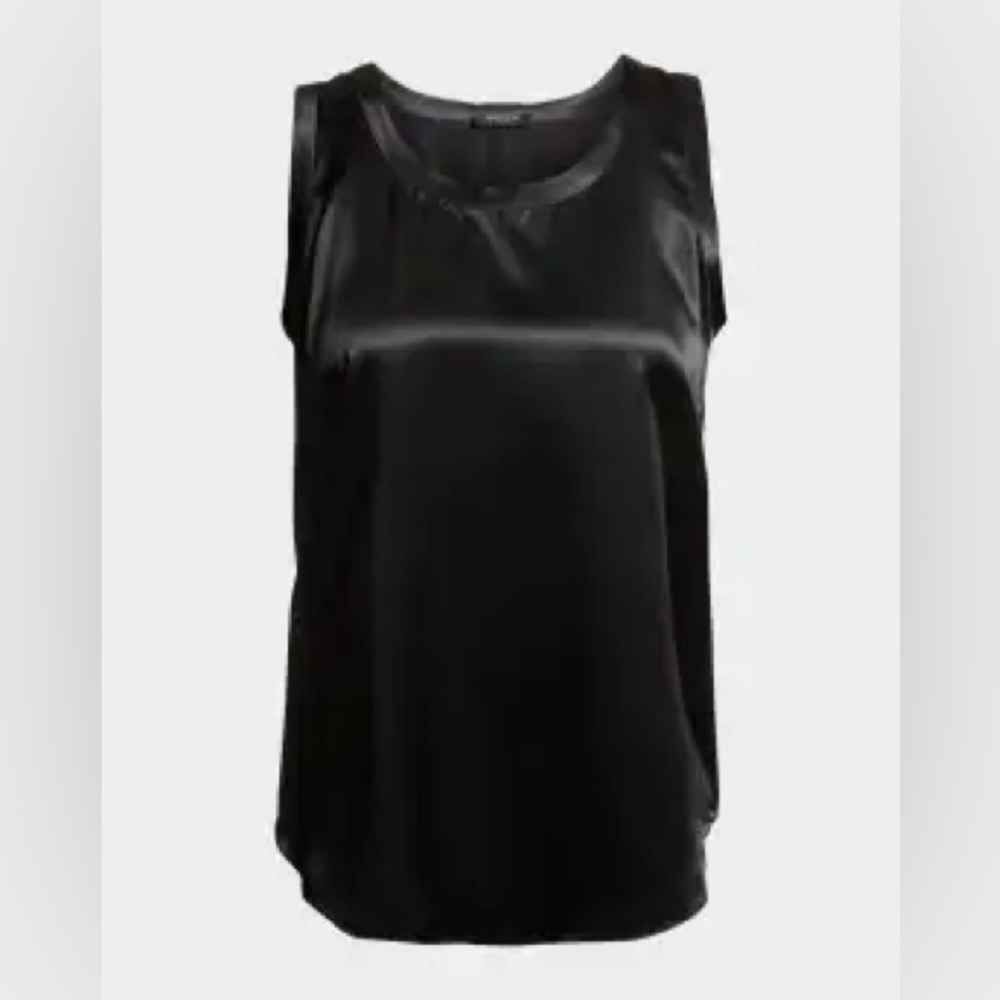 Lafayette 148 New York Black Silk Blouse